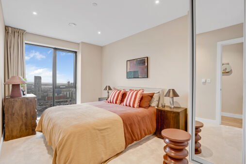 Elegant two-bedroom flat with a spacious balcony