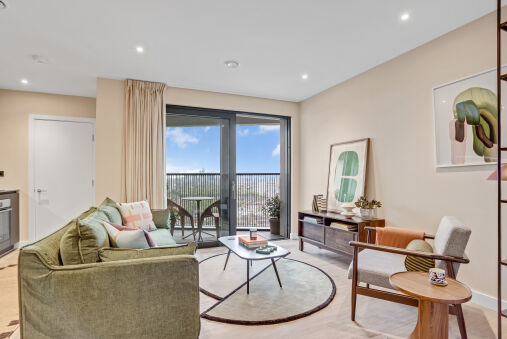 Elegant two-bedroom flat with a spacious balcony